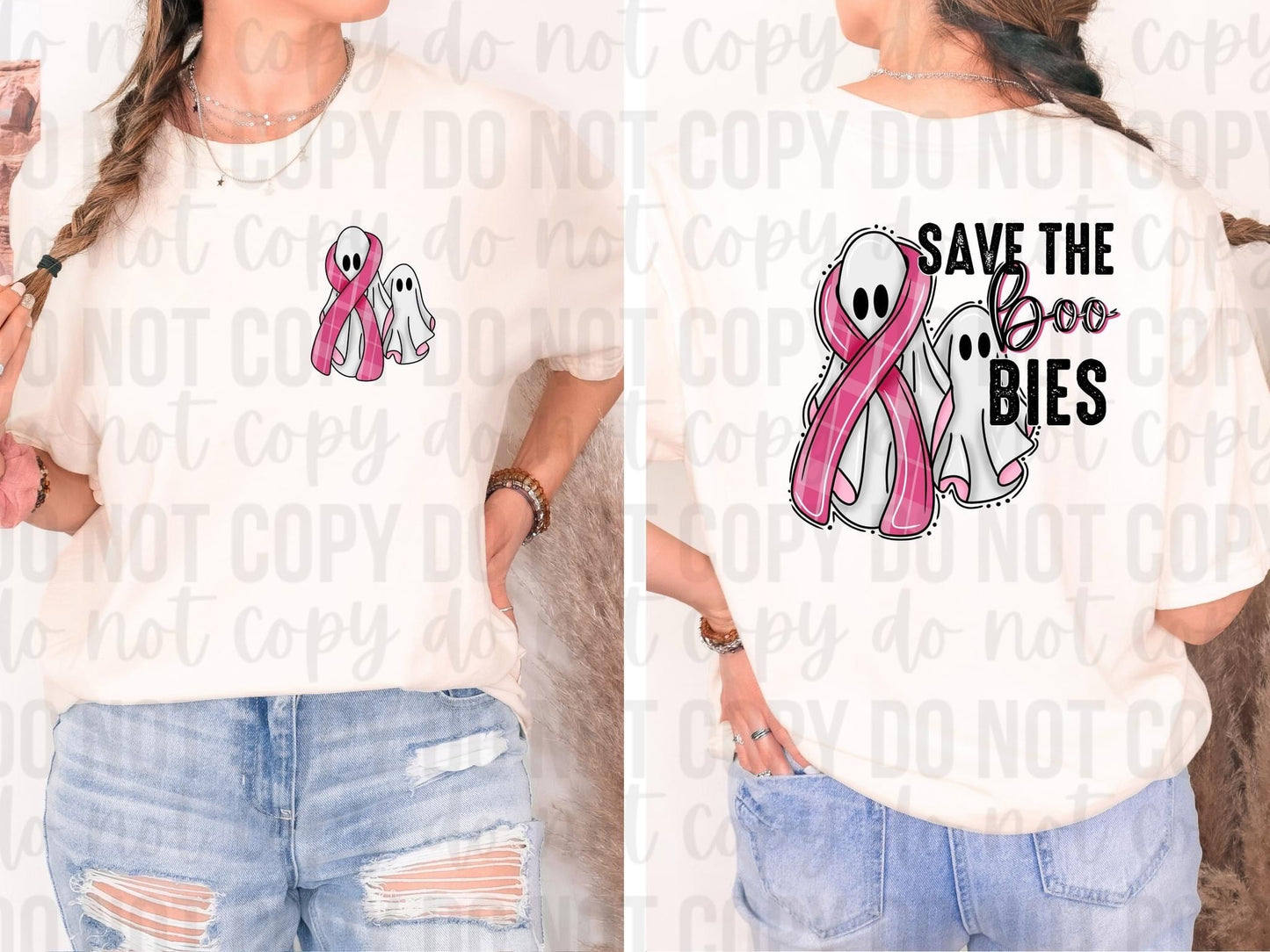 SAVE THE BOO-BIES *OLLIE & CO. EXCLUSIVE* - FRONT+BACK - DTF TRANSFER - DTF TRANSFER