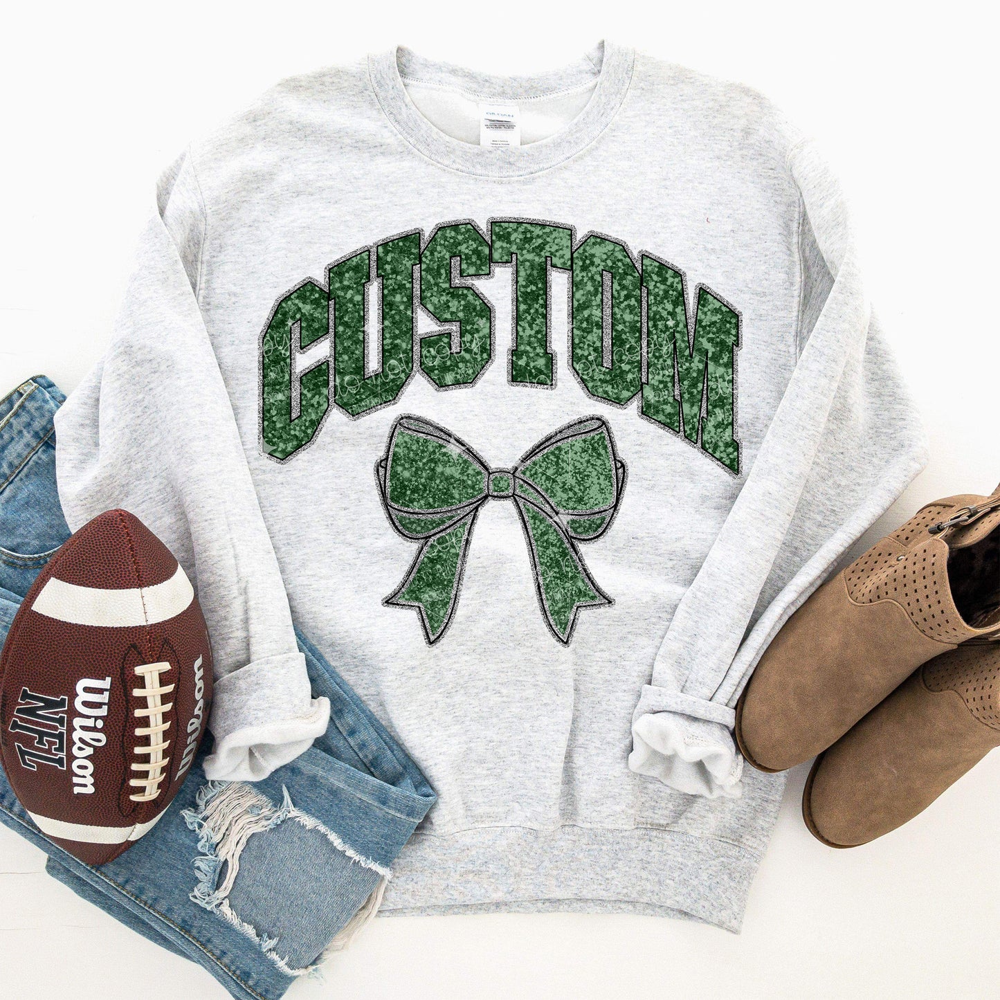 COLLEGIATE GLITTER - FAUX GLITTER - CUSTOM TRANSFER