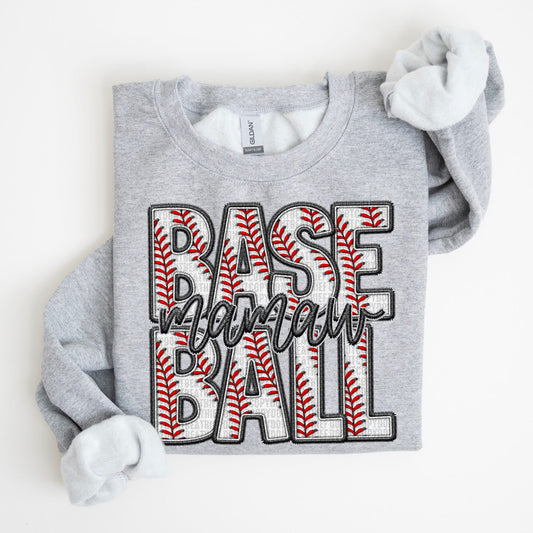 BASEBALL NAMES - FAUX EMBROIDERY - DTF TRANSFER