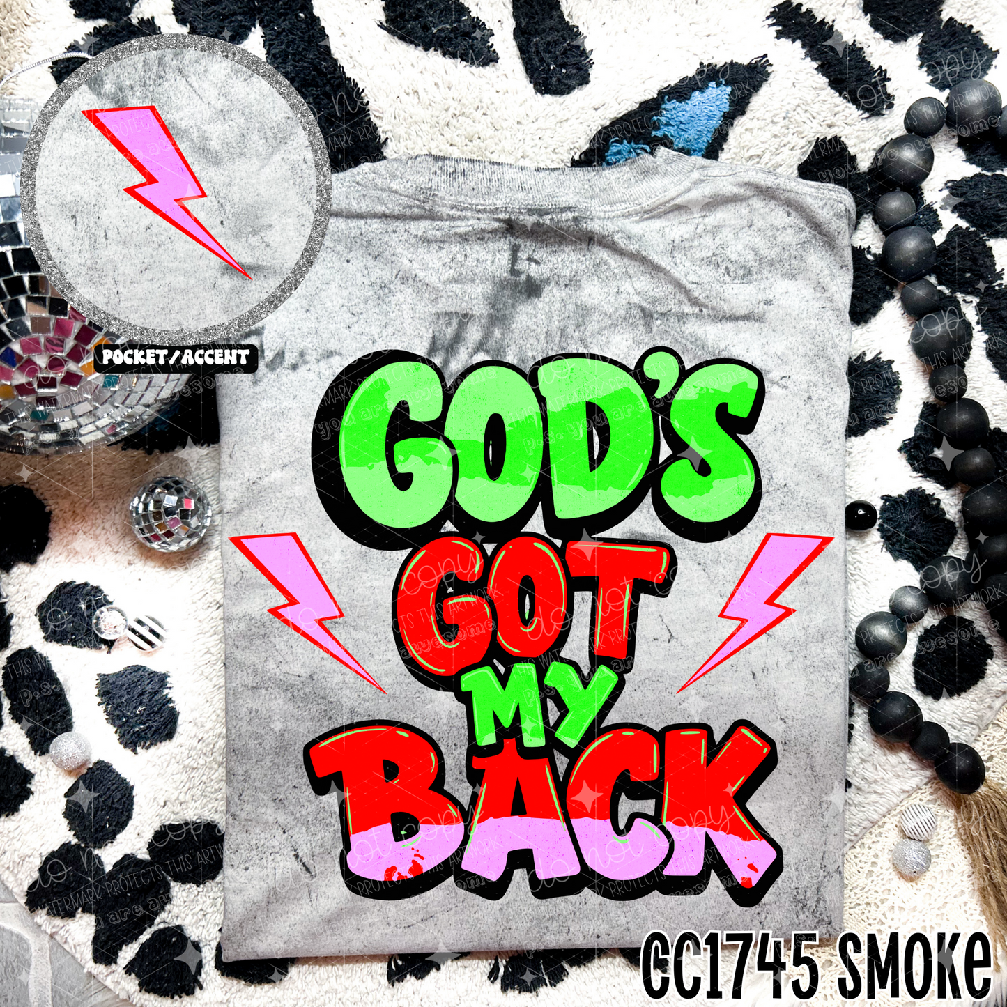 GOD'S GOT MY BACK - FRONT+BACK - DTF TRANSFER