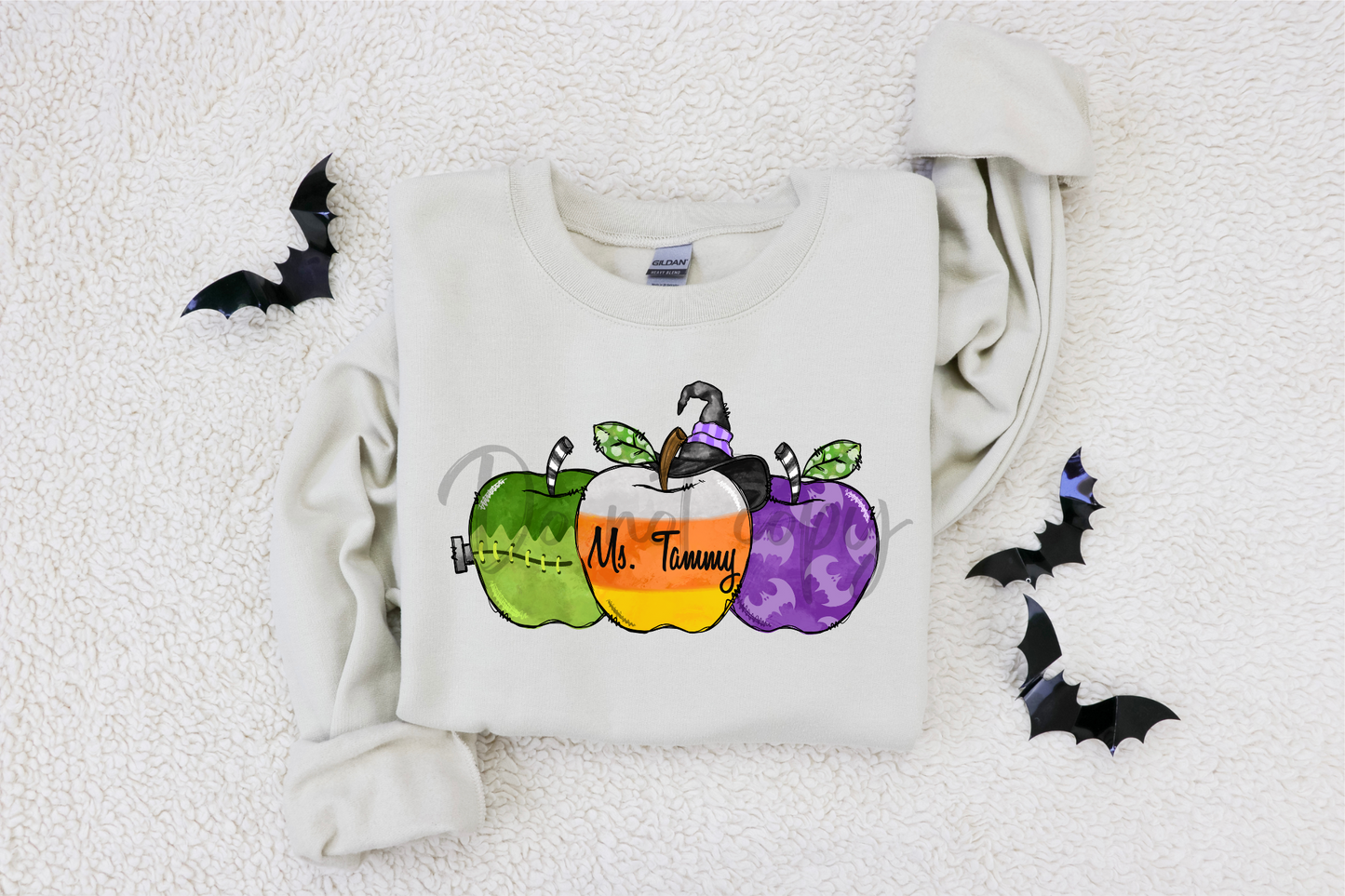HALLOWEEN APPLES W/ NAME - CUSTOM TRANSFER
