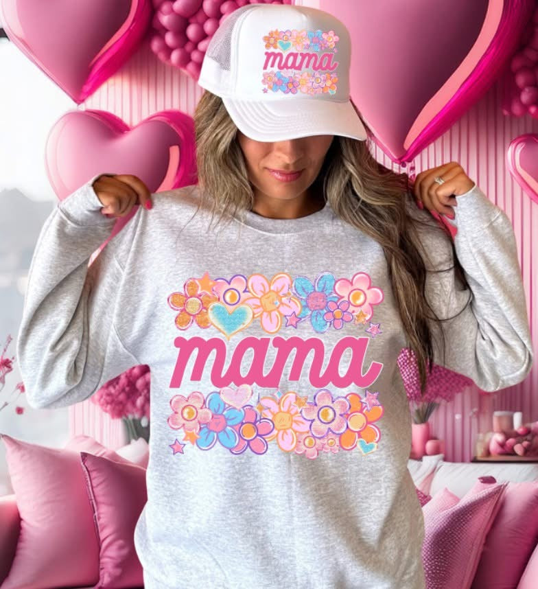 FLORAL HEART FAMILY NAMES - DTF TRANSFER