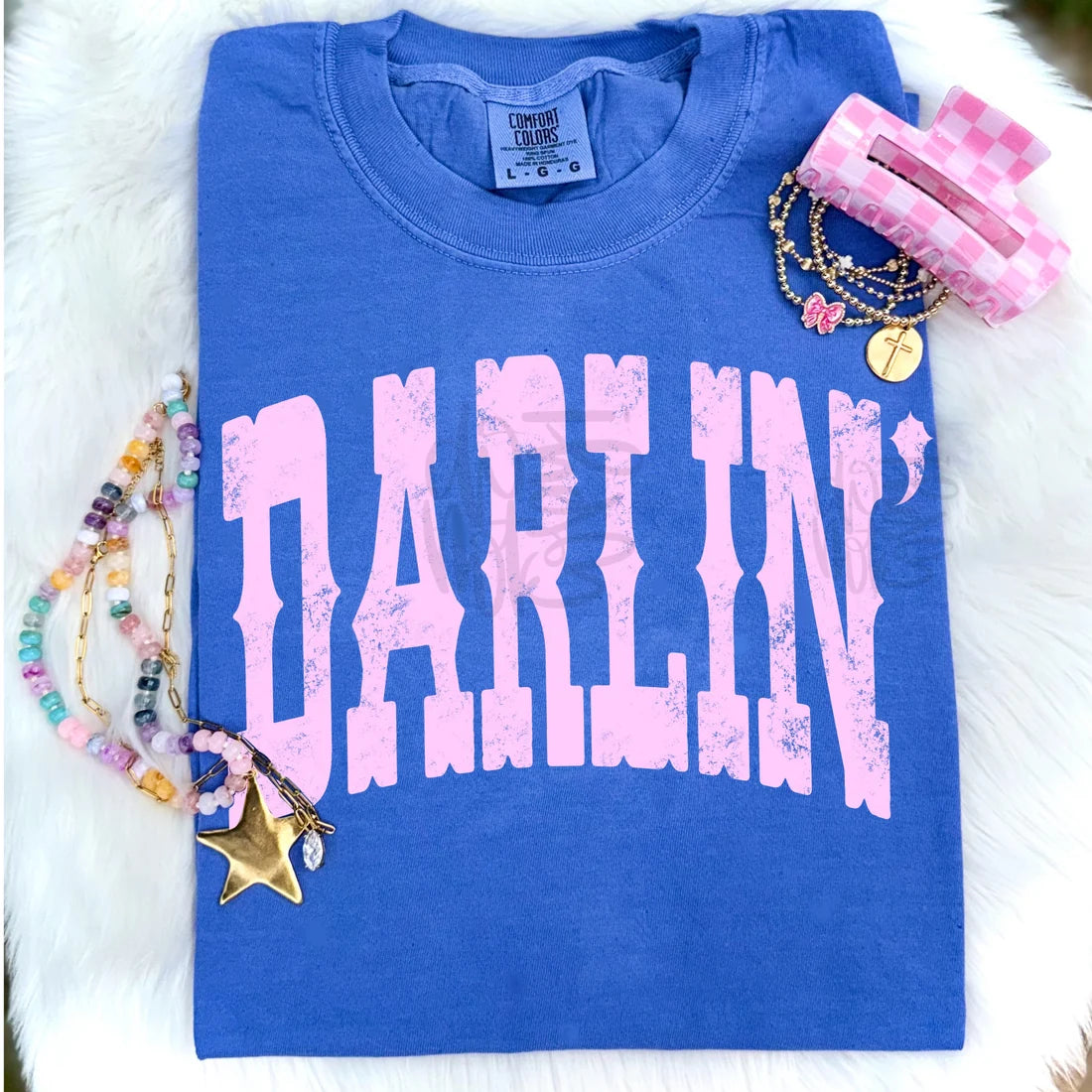 DARLIN PINK GRUNGE WESTERN - DTF TRANSFER