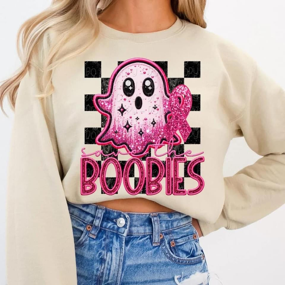 SAVE THE BOOBIES *OLLIE & CO. EXCLUSIVE* - DTF TRANSFER