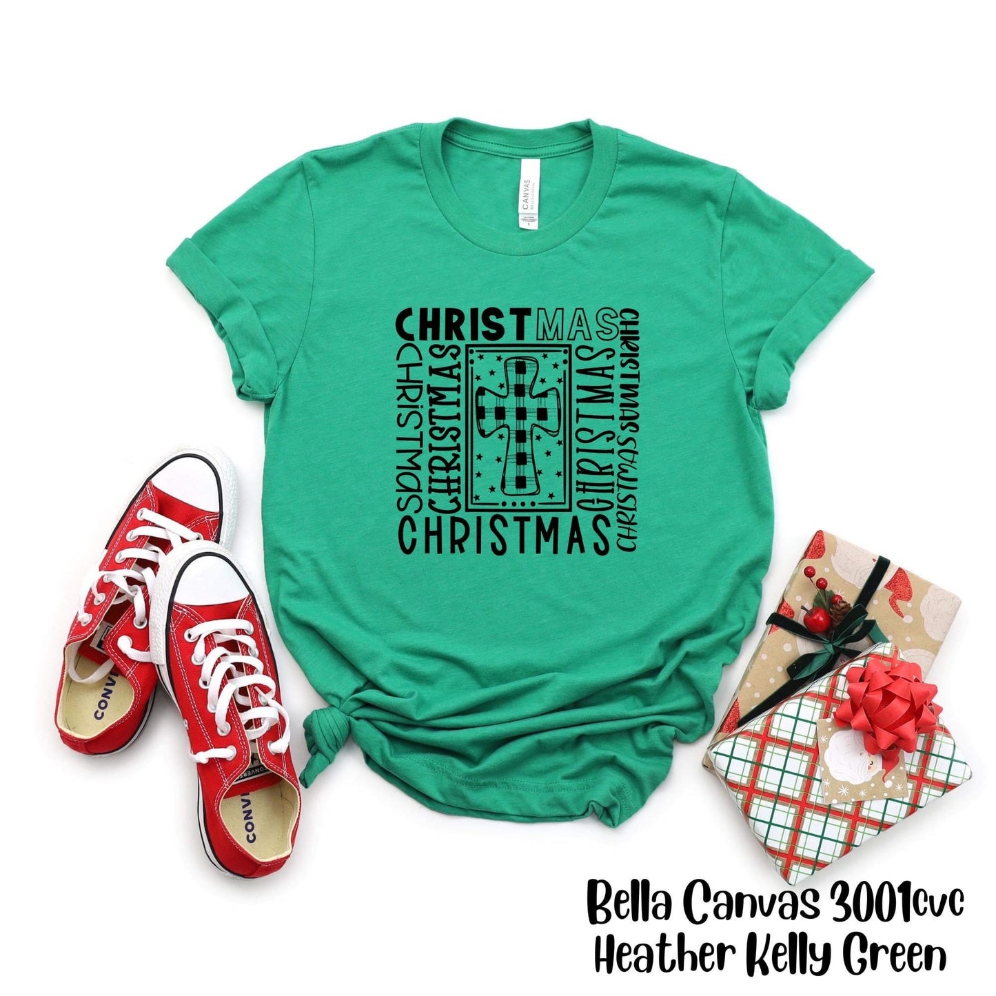 CHRISTMAS CROSS - DTF TRANSFER