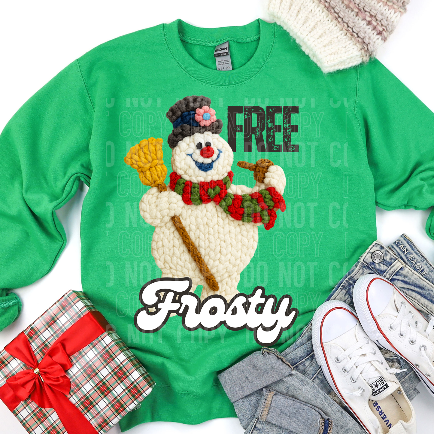 FREE FROSTY - FAUX YARN - DTF TRANSFER