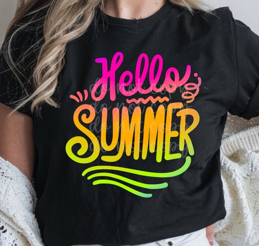 HELLO SUMMER OMBRE - DTF TRANSFER