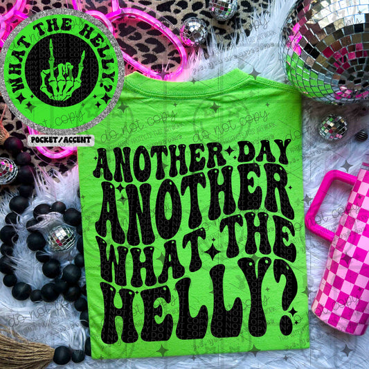 WHAT THE HELLY? - FRONT+BACK - DTF TRANSFER