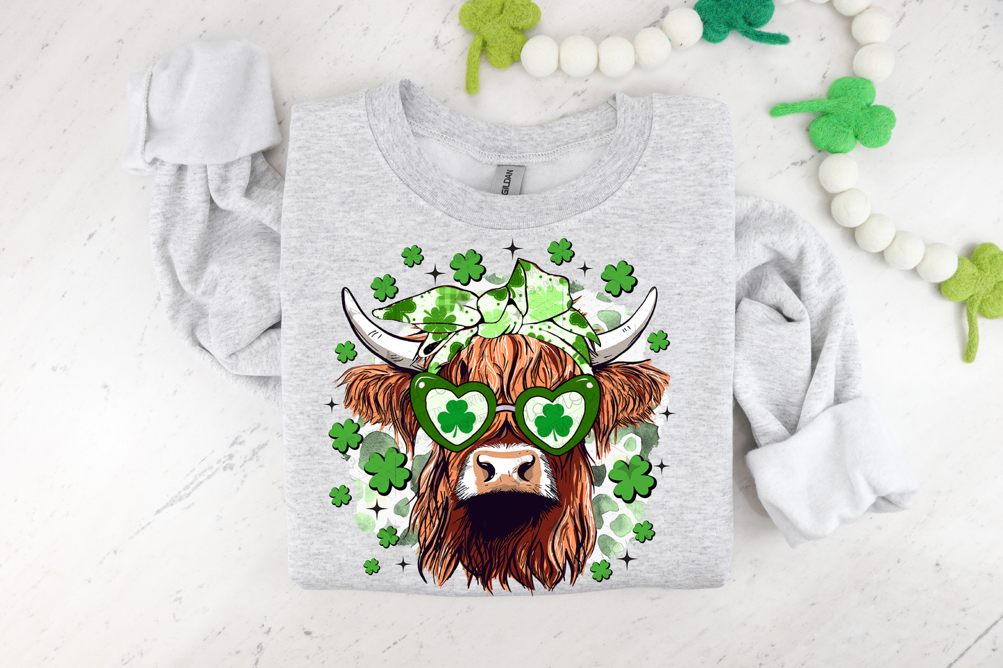 HIGHLAND COW ST. PATRICK'S DAY - DTF TRANSFER