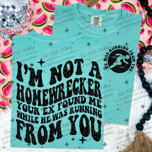 I'M NOT A HOMEWRECKER - FRONT+BACK - DTF TRANSFER
