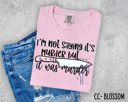 I'M NOT SAYING ITS MURDER  - DTF TRANSFER