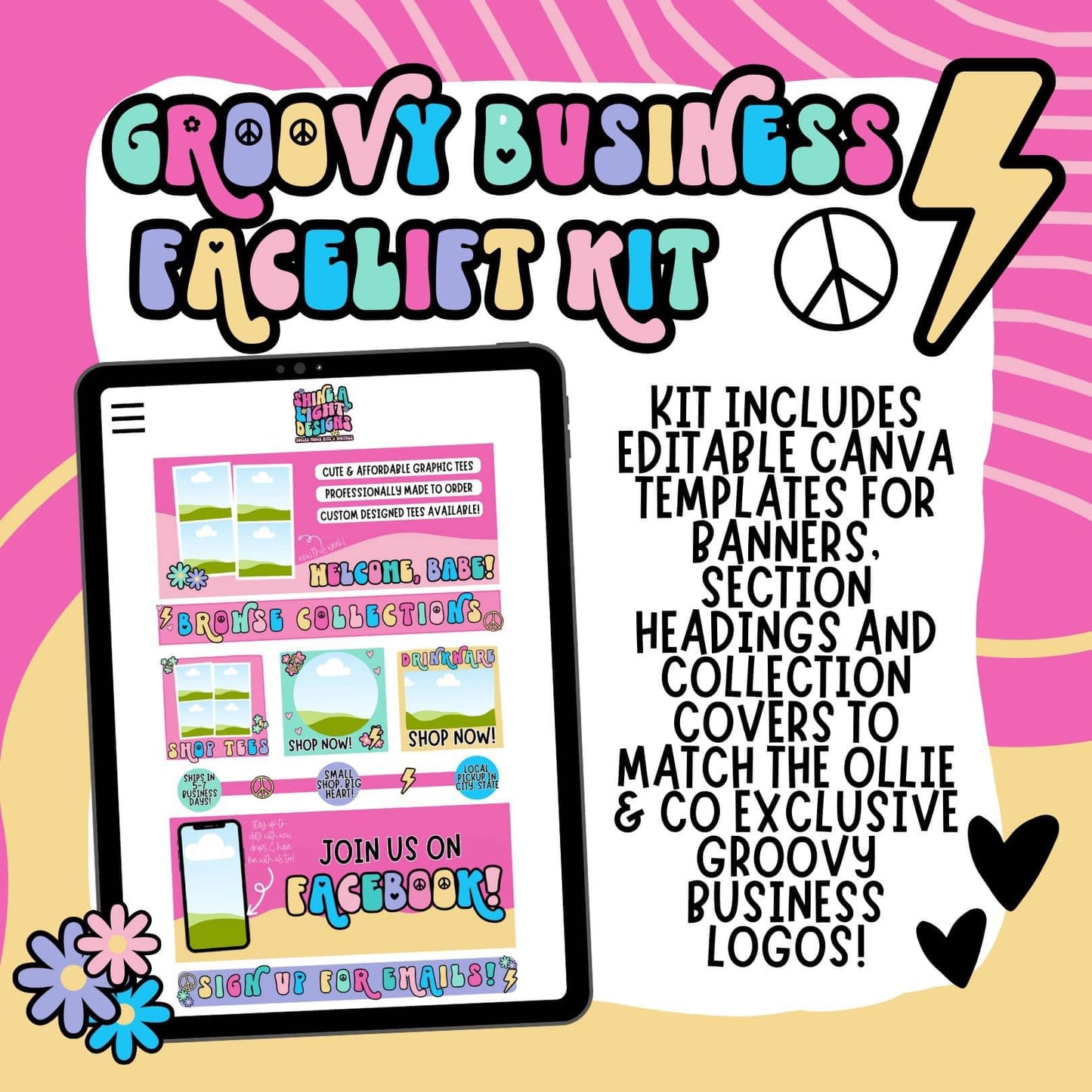 Groovy Business Logo Website Kit