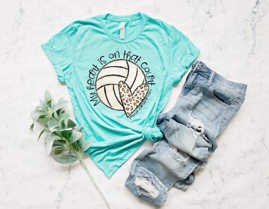 MY HEART IS ON THAT COURT VOLLEYBALL - DTF TRANSFER