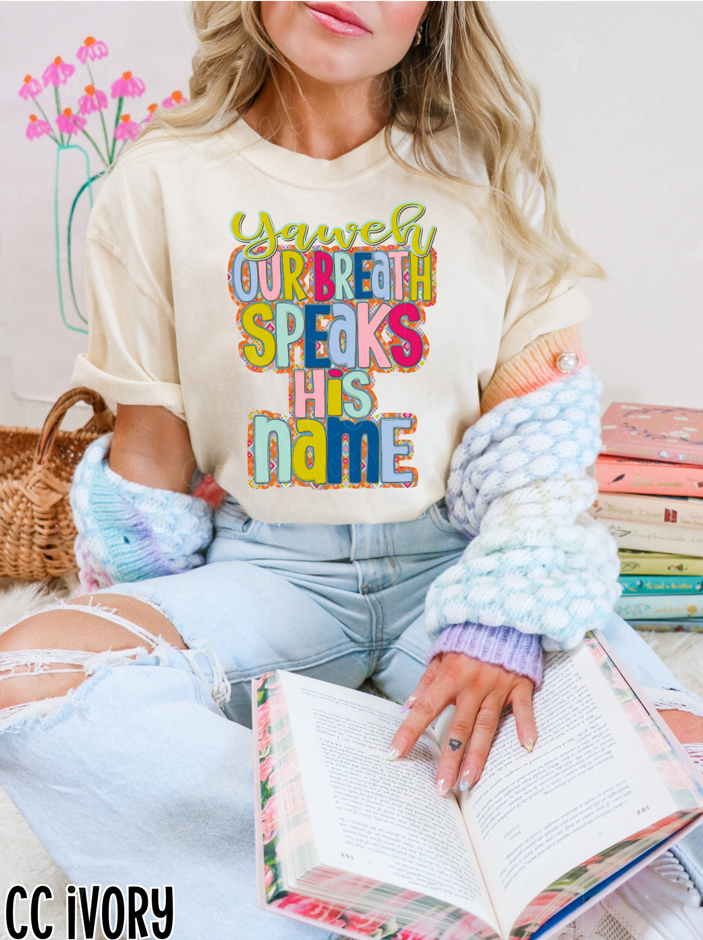 YAWEH OUR BREATH SPEAKS HIS NAME - DTF TRANSFER