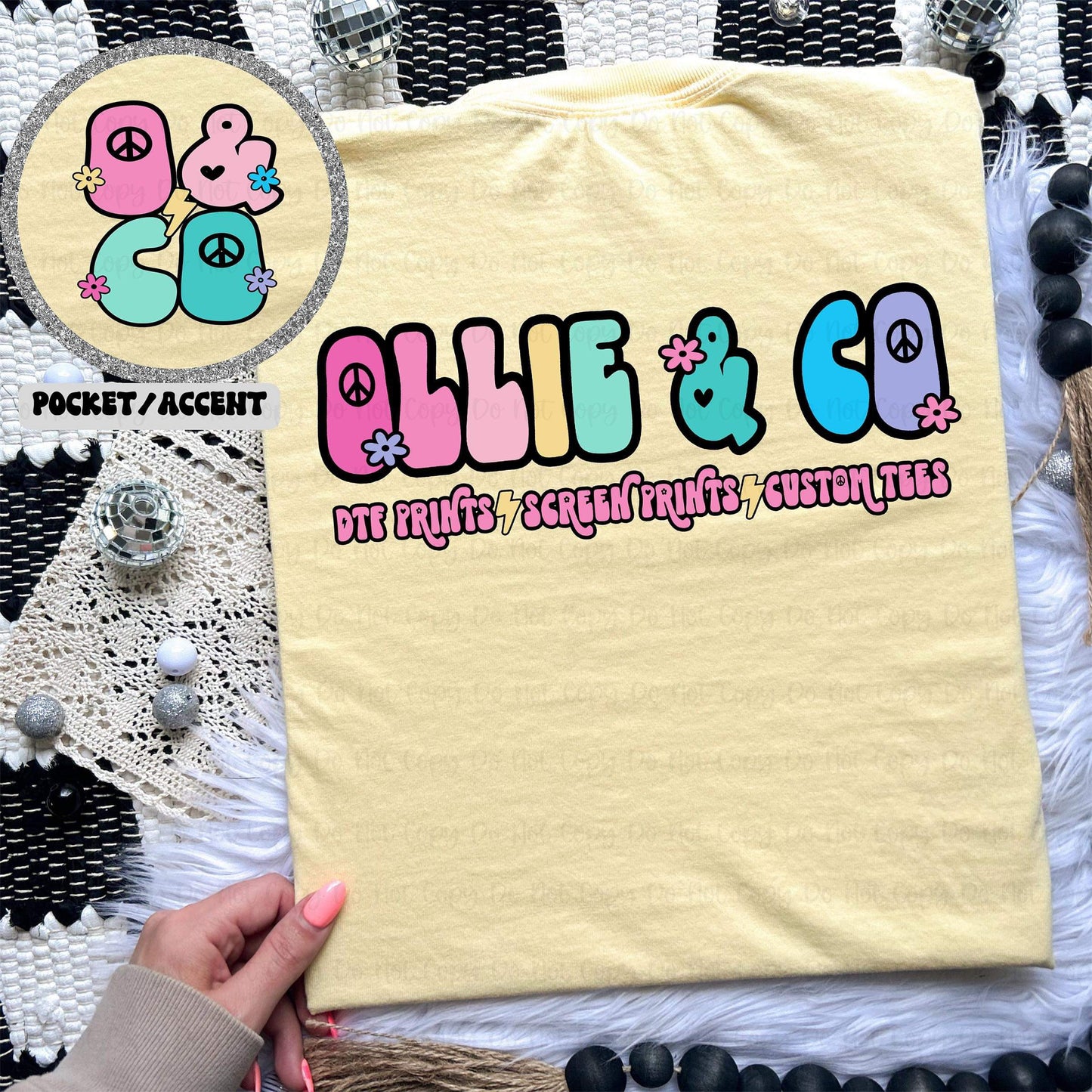 GROOVY BUSINESS NAMES - FRONT+BACK - CUSTOM TRANSFER