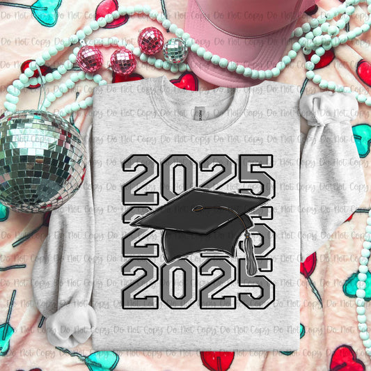 GRAD CAP STACKED - DTF TRANSFER