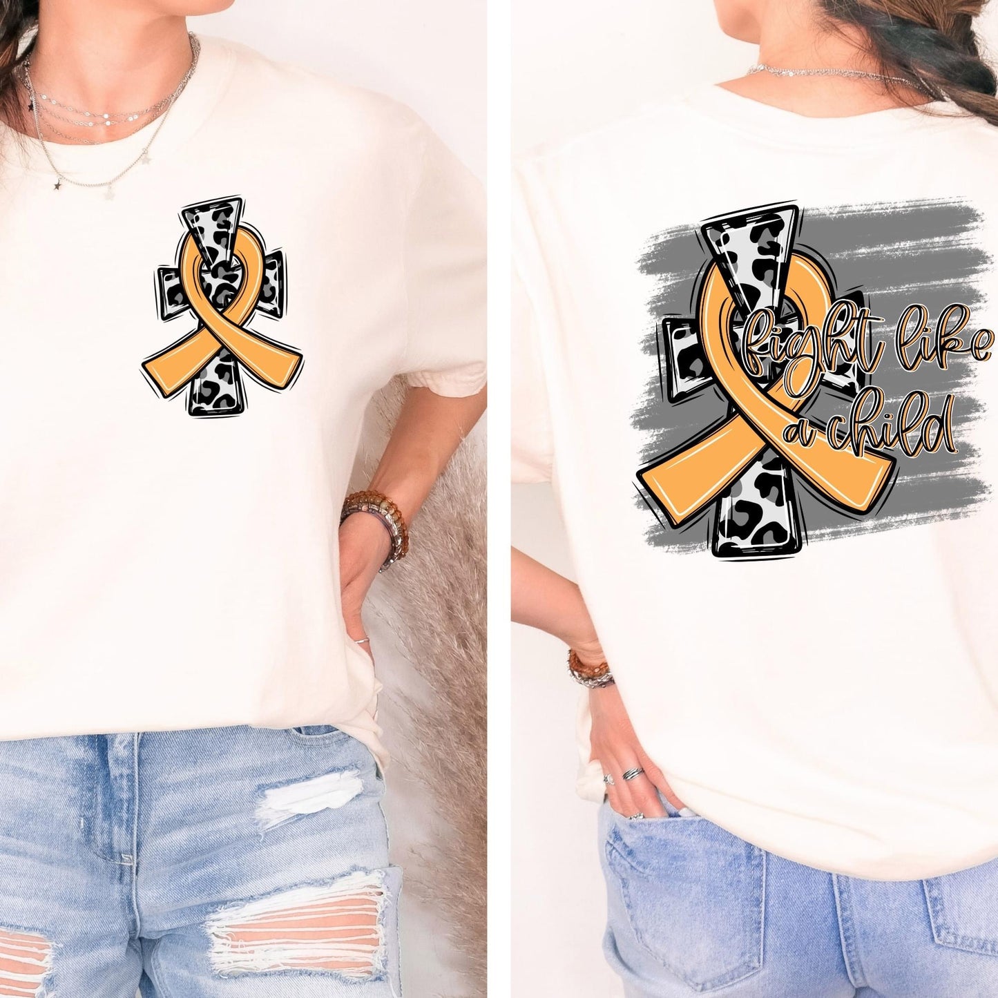 FIGHT LIKE A CHILD *OLLIE & CO. EXCLUSIVE* - FRONT+BACK - DTF TRANSFER