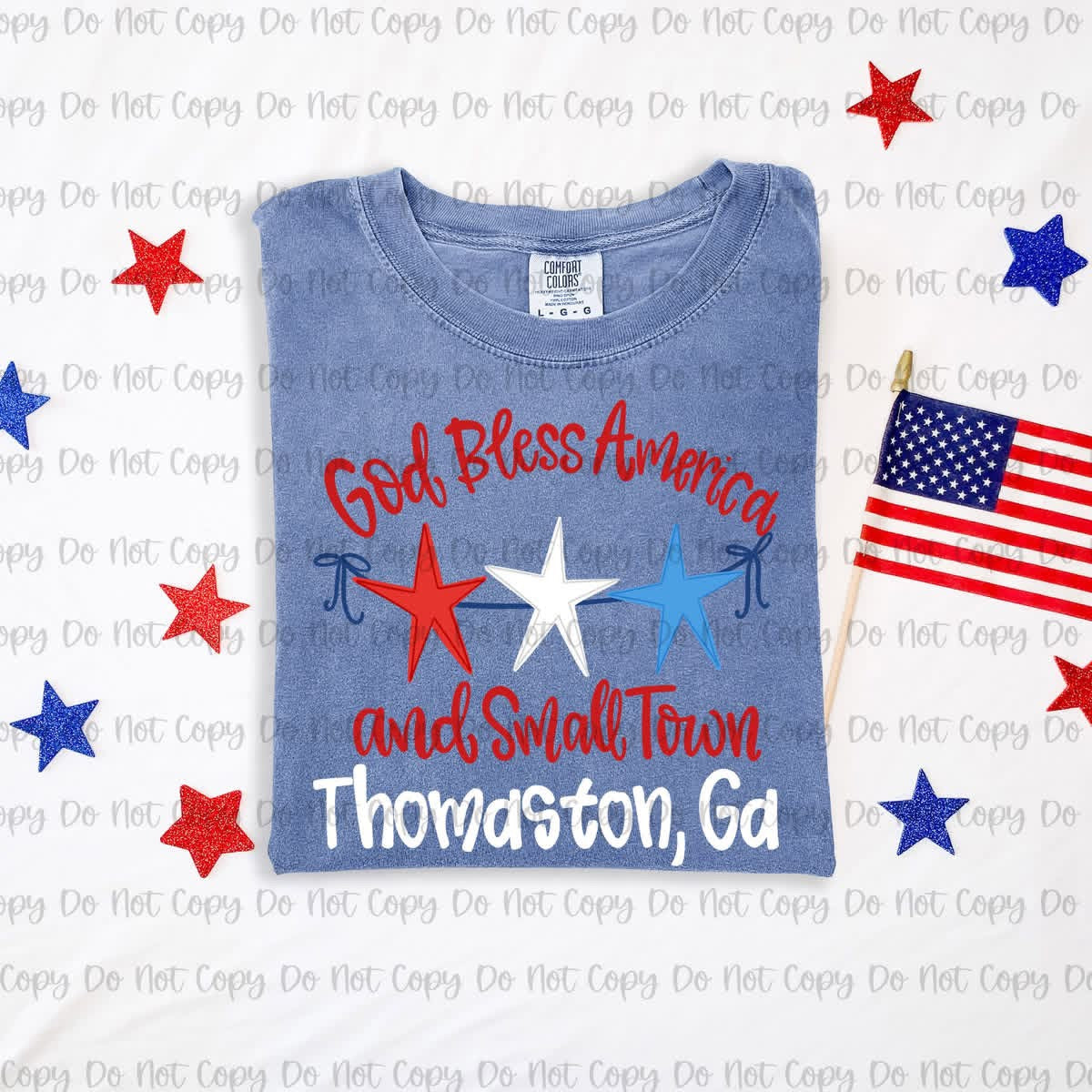 GOD BLESS AMERICA AND SMALL TOWN STRING - CUSTOM TRANSFER