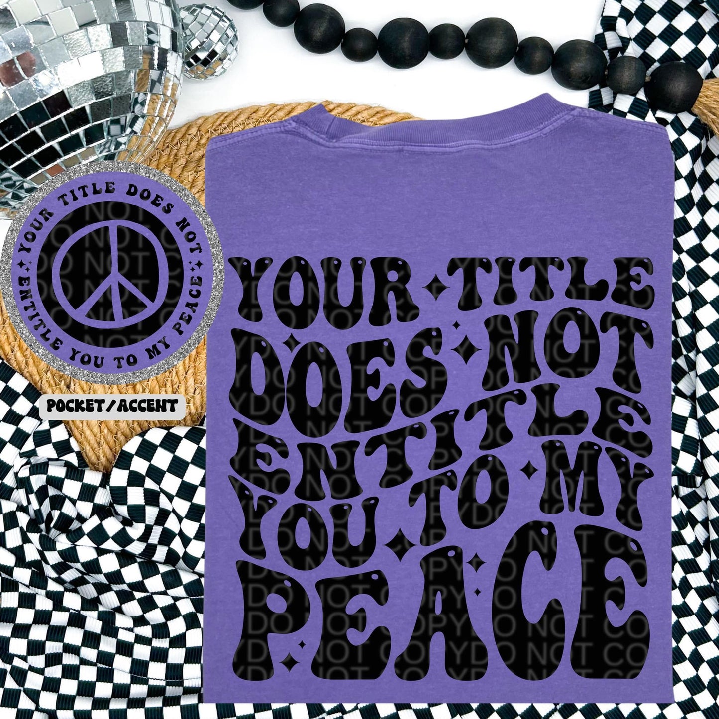 YOUR TITLE - FRONT+BACK - DTF TRANSFER