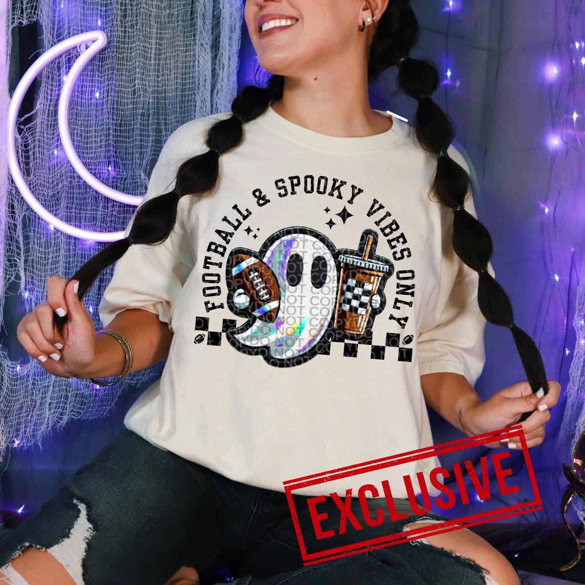 FOOTBALL & SPOOKY VIBES ONLY *OLLIE & CO. EXCLUSIVE* - DTF TRANSFER