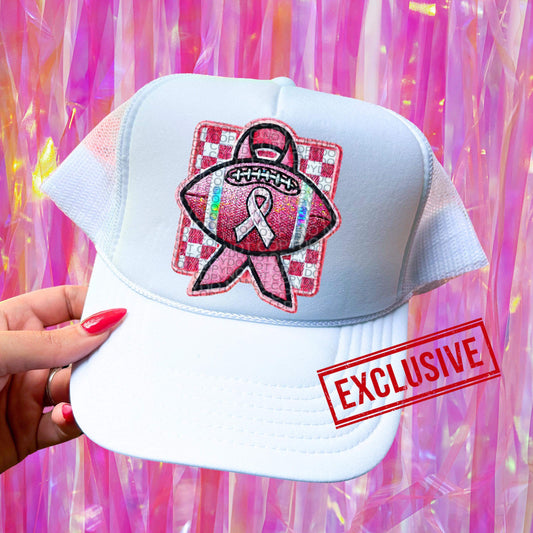 PINK OUT FOOTBALL W/ RIBBON *OLLIE & CO. EXCLUSIVE* - DTF TRANSFER
