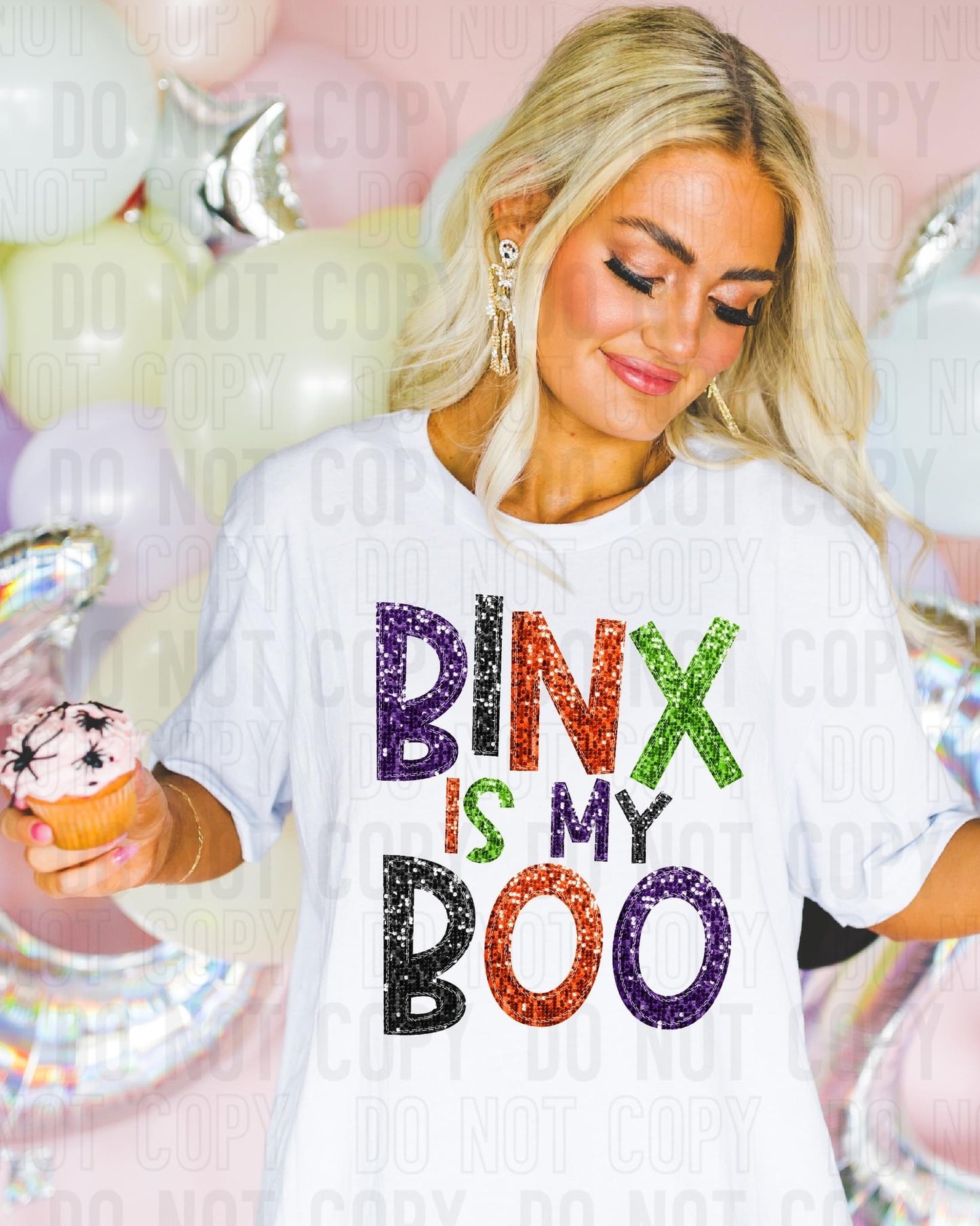 BINX IS MY BOO - FAUX SEQUIN - DTF TRANSFER