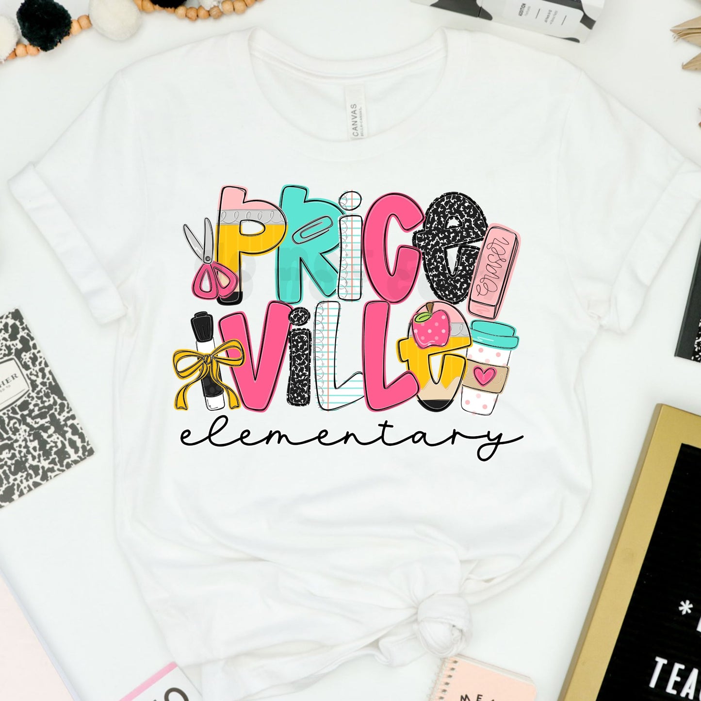 SCHOOL DOODLE NAMES- CUSTOM TRANSFER