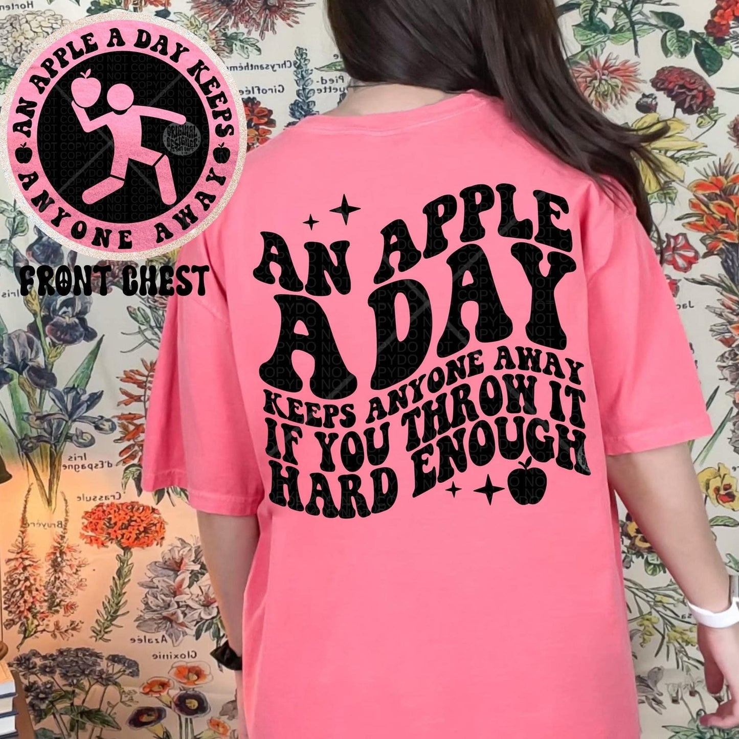 AN APPLE A DAY *OLLIE & CO. EXCLUSIVE* - FRONT+BACK - DTF TRANSFER