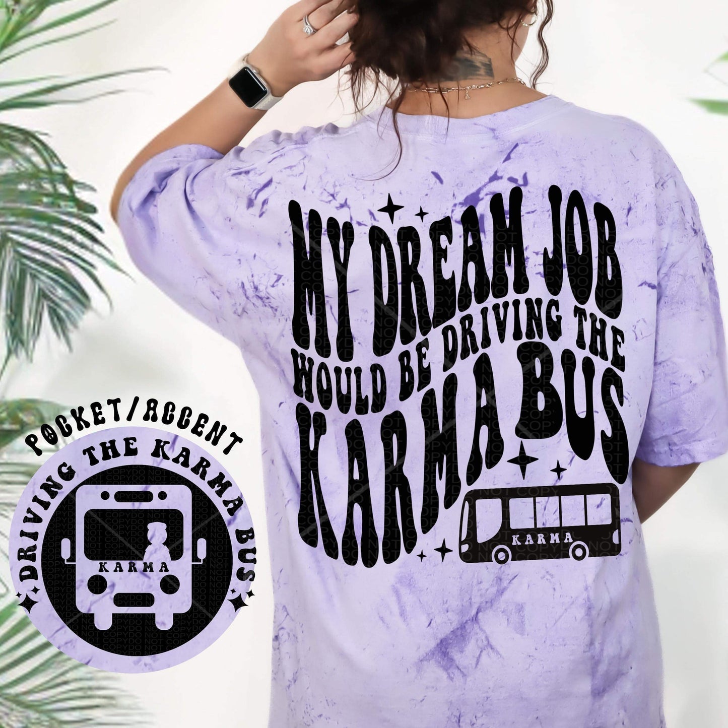 DRIVING THE KARMA BUS *OLLIE & CO. EXCLUSIVE* - FRONT+BACK - DTF TRANSFER
