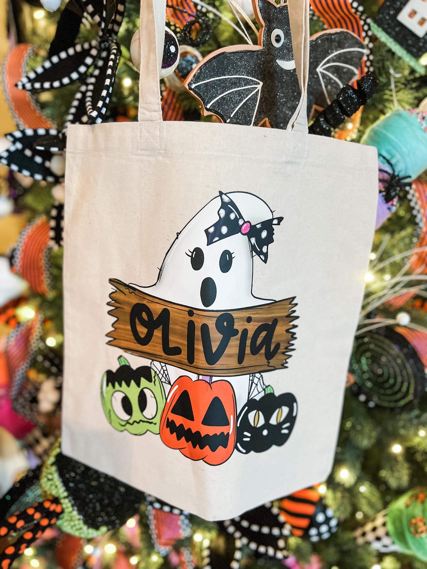 Ghost Names Completed Trick or Treat Tote Bag