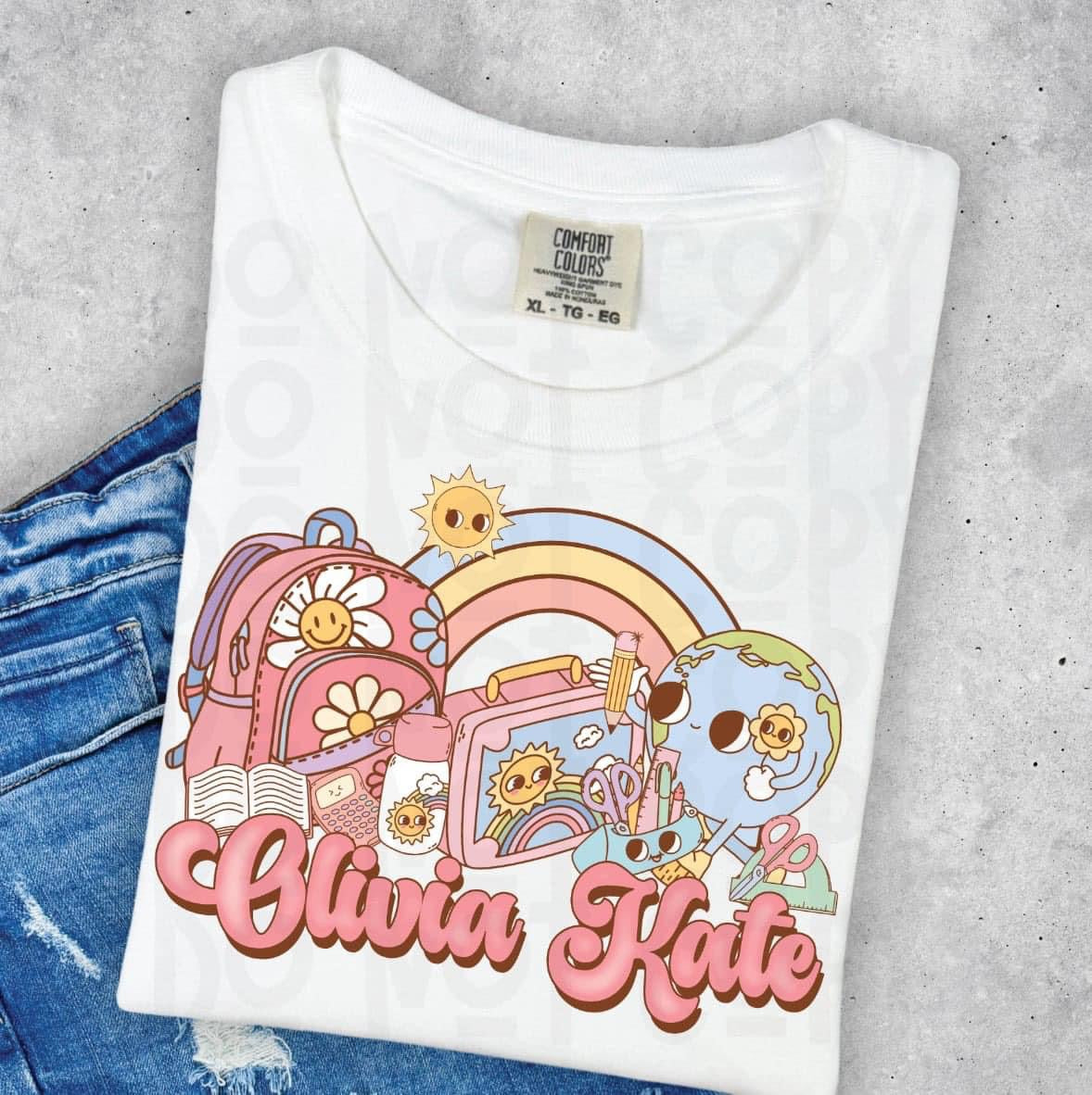 GROOVIEST SCHOOL SUPPLIES W/ NAMES - CUSTOM TRANSFER