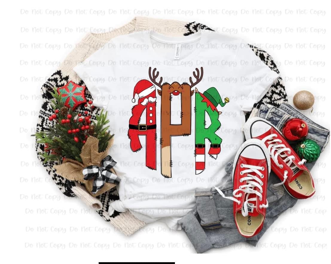 CHRISTMAS MONOGRAM - CUSTOM TRANSFER