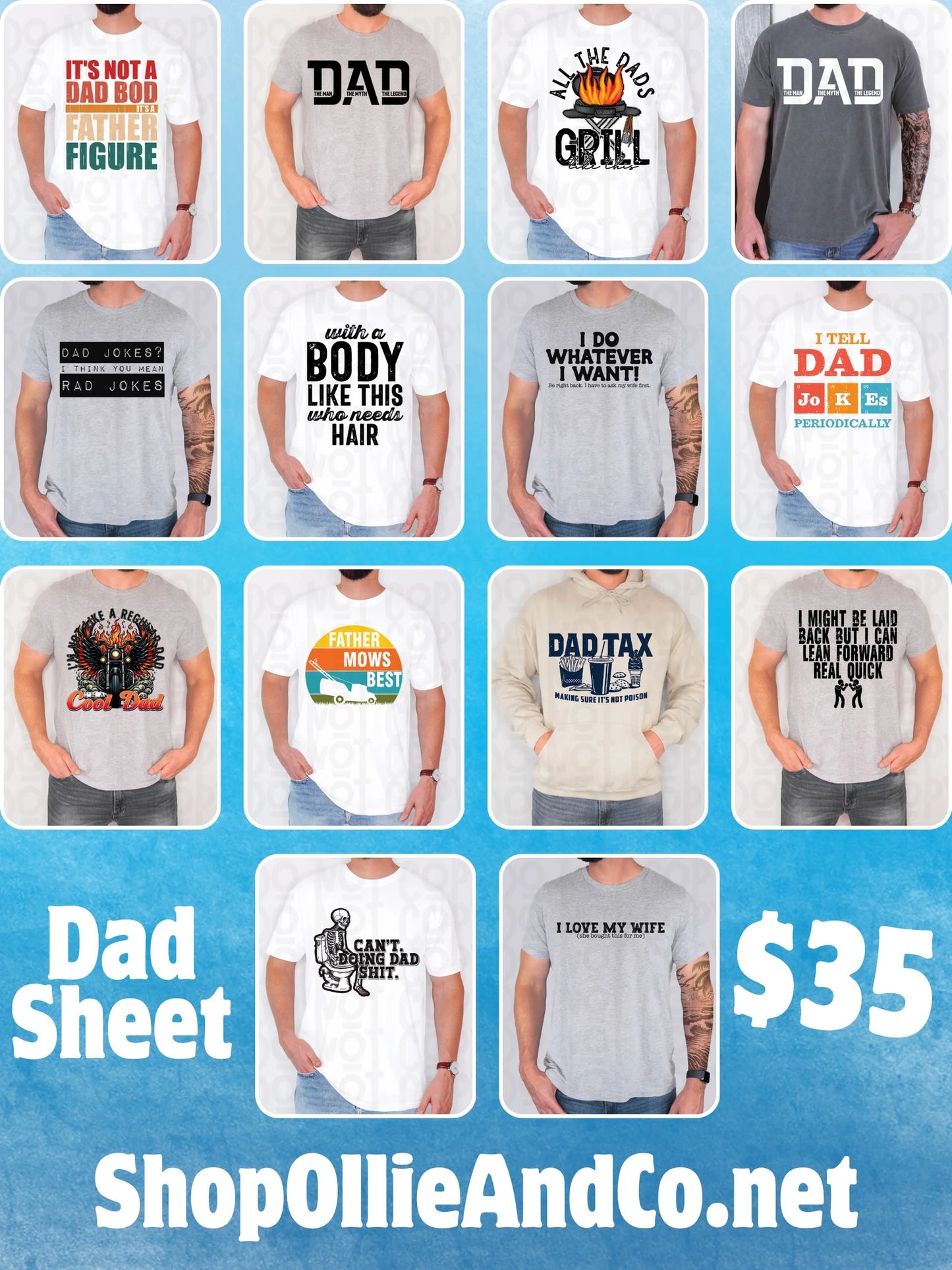Dad Prebuilt Gang Sheet