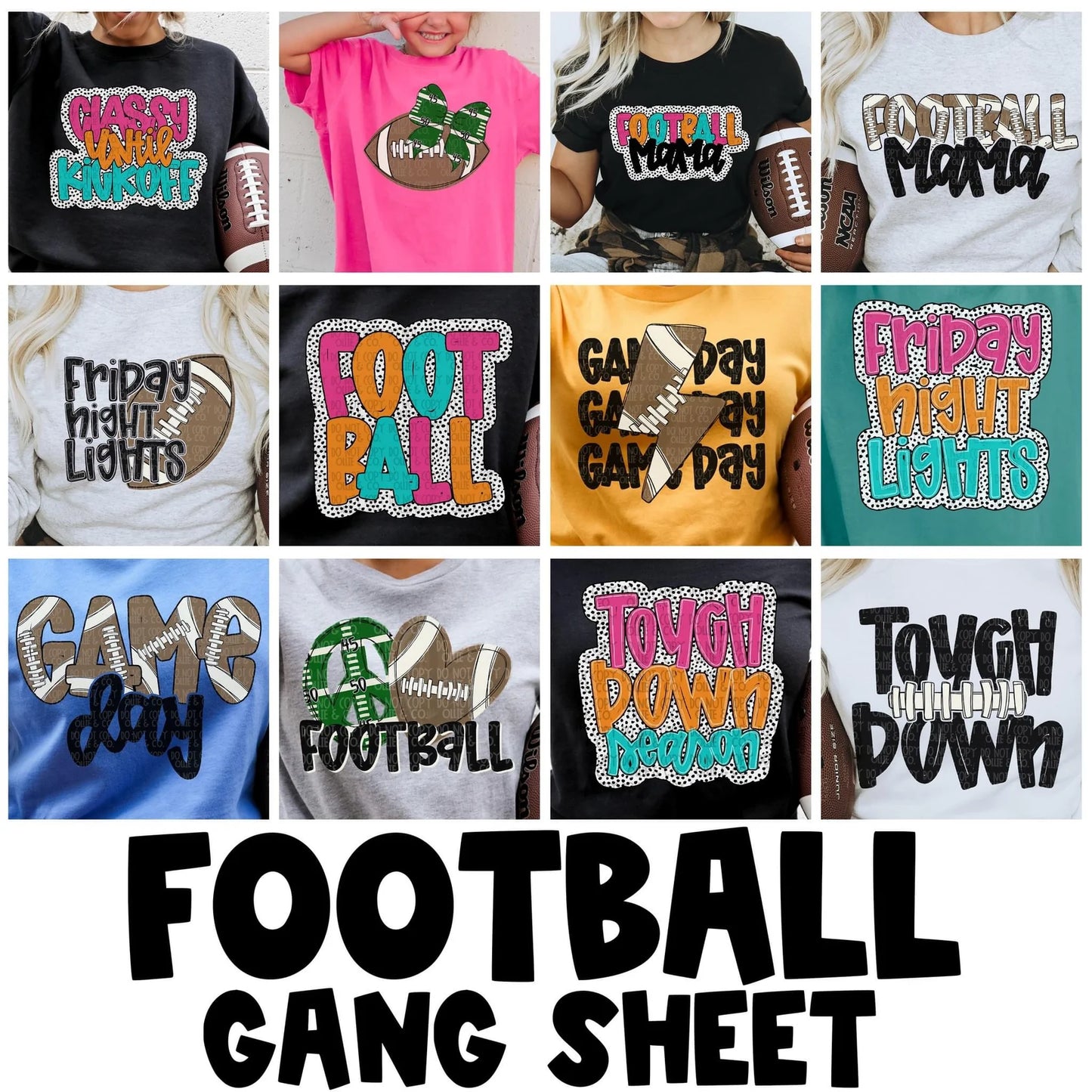 Football Prebuilt Gang Sheet