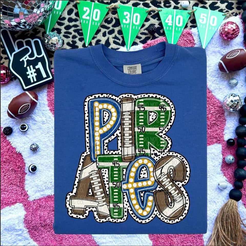 FOOTBALL ALPHA MASCOT - CUSTOM COMPLETED TEE