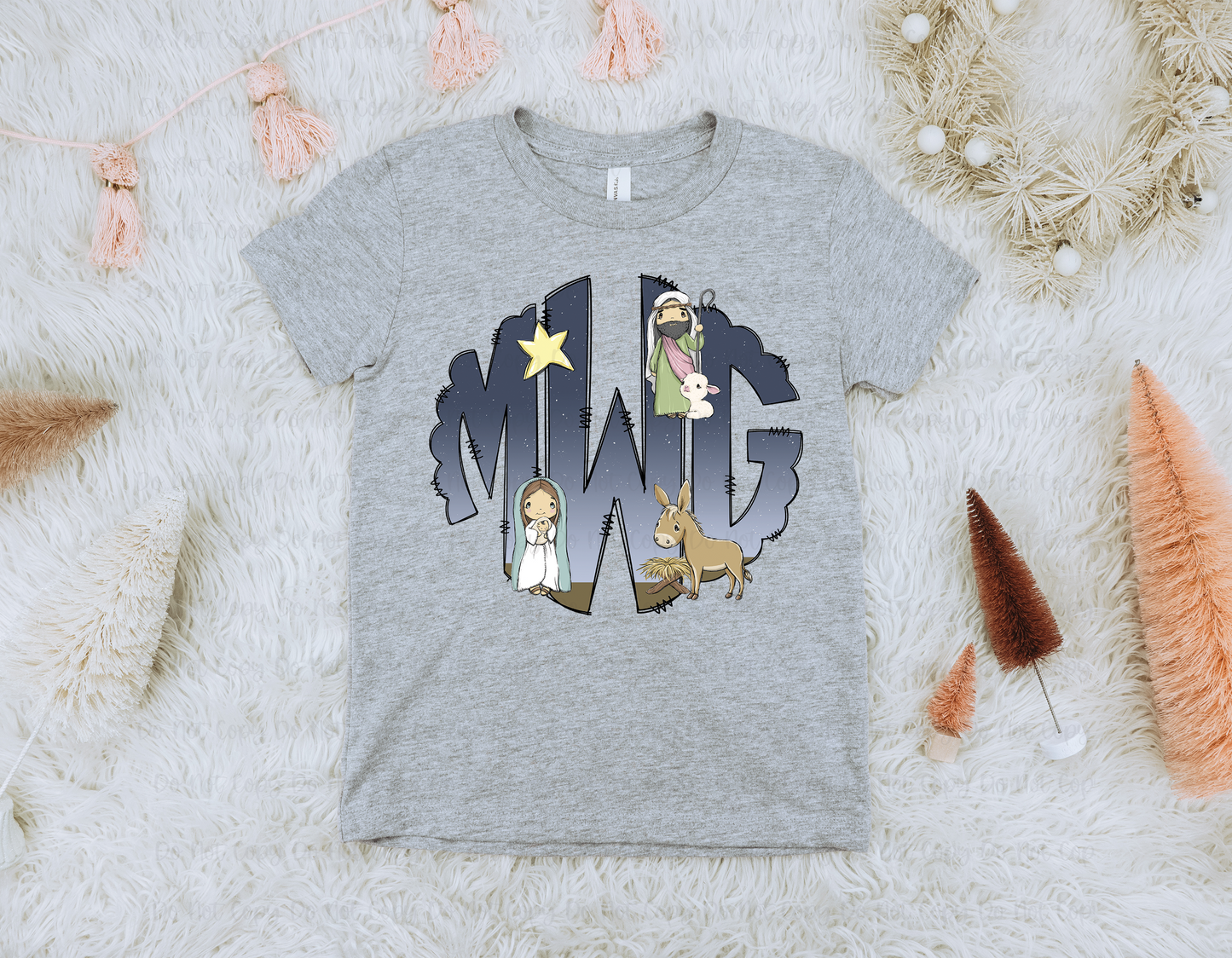 NATIVITY MONOGRAM - CUSTOM TRANSFER