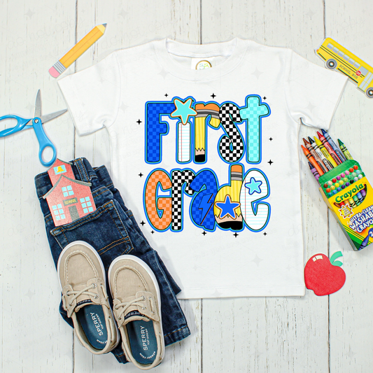 RETRO BOYS FIRST GRADE - DTF TRANSFER