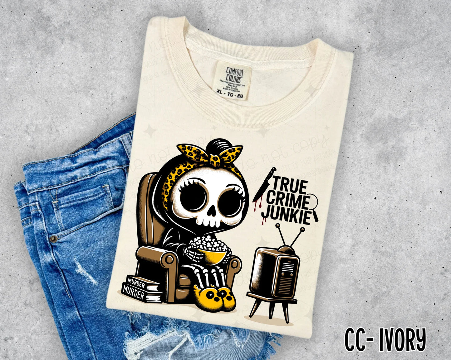 TRUE CRIME JUNKIE SKELLIE  - DTF TRANSFER