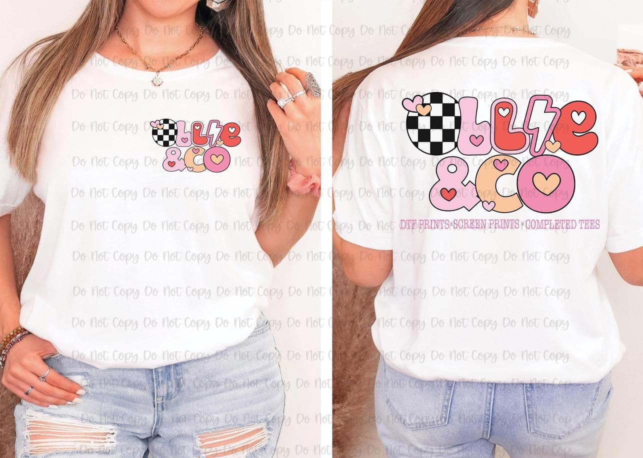 RETRO VALENTINE'S DAY - BUSINESS NAMES - FRONT+BACK - CUSTOM TRANSFER