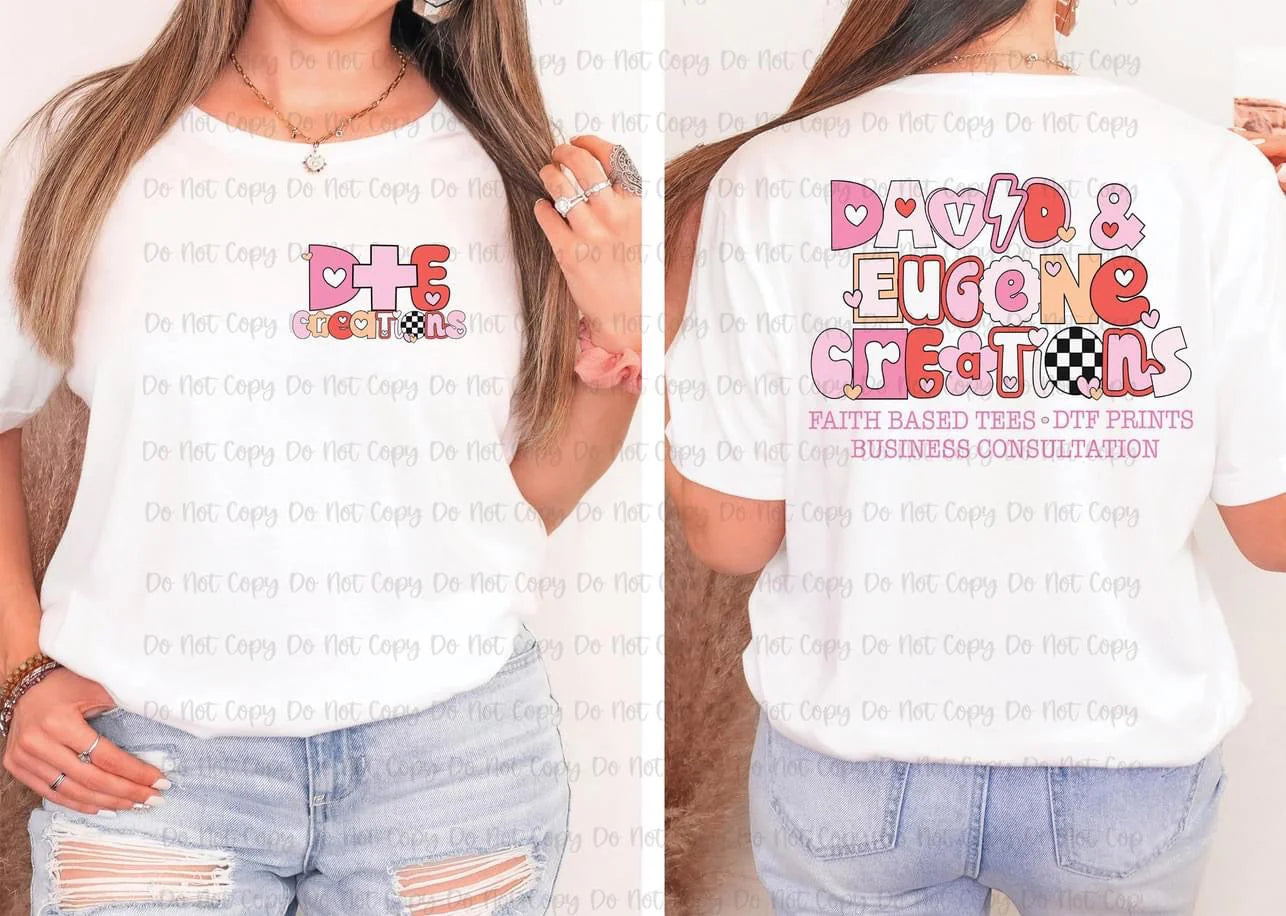 RETRO VALENTINE'S DAY BUSINESS NAMES - FRONT+BACK - MOCKUP ONLY