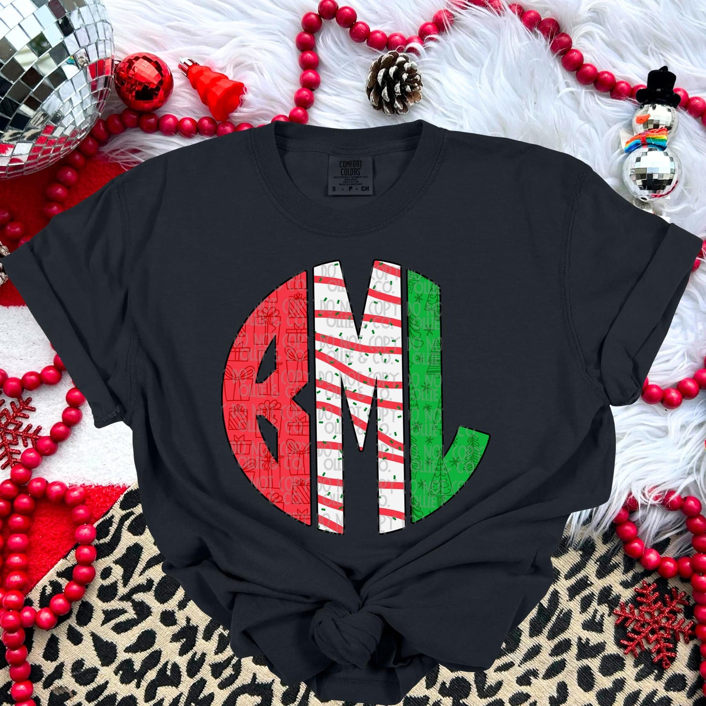 CHRISTMAS TREE MONOGRAM - CUSTOM TRANSFER