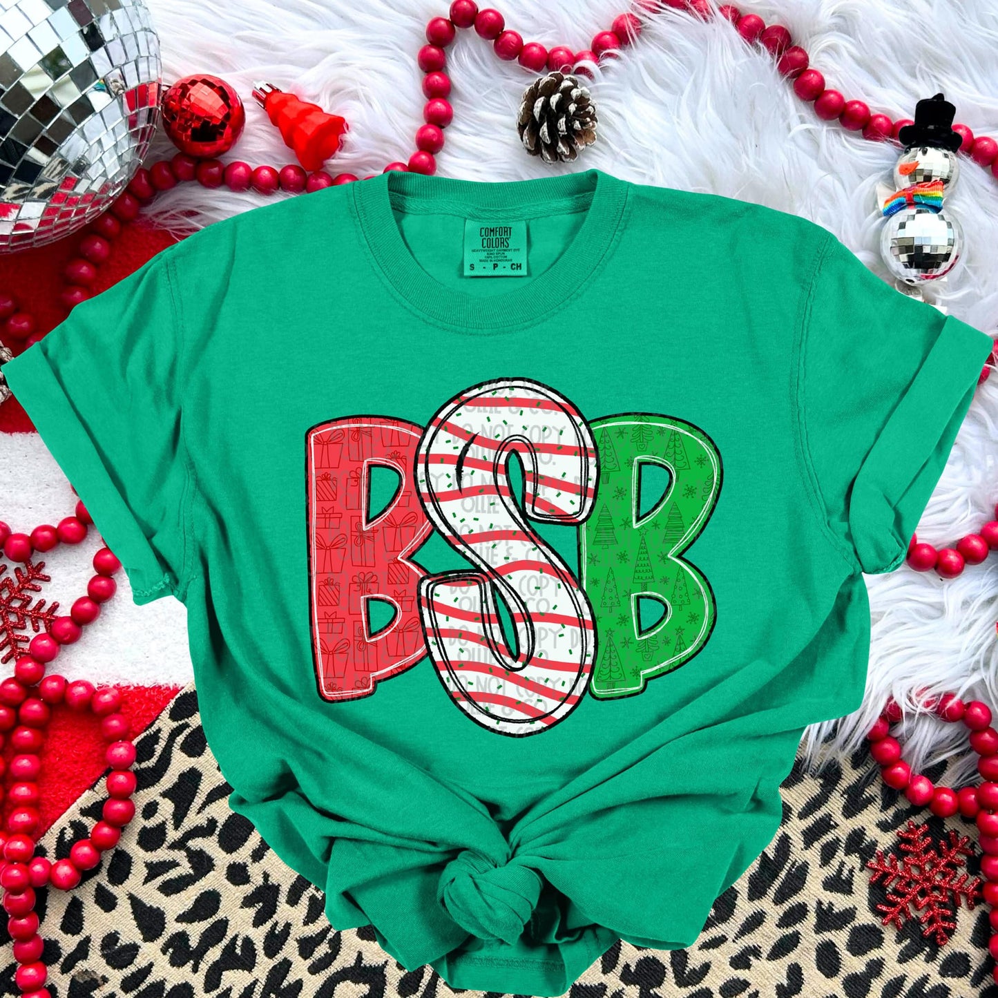 NON-TRADITIONAL CHRISTMAS TREE MONOGRAM - CUSTOM TRANSFER