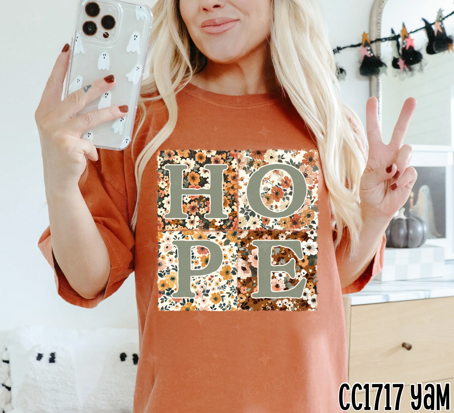 HOPE FLORAL PATCHWORK - DTF TRANSFER