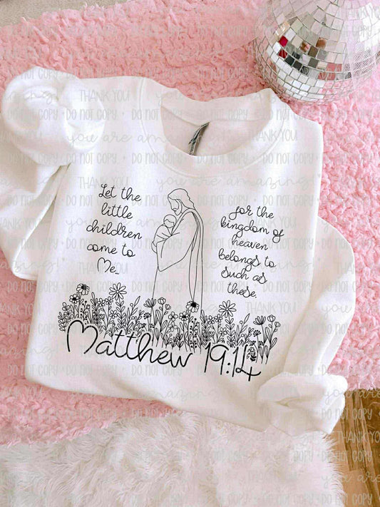 LET THE LITTLE CHILDREN COME TO ME BLACK *OLLIE & CO. EXCLUSIVE* - DTF TRANSFER