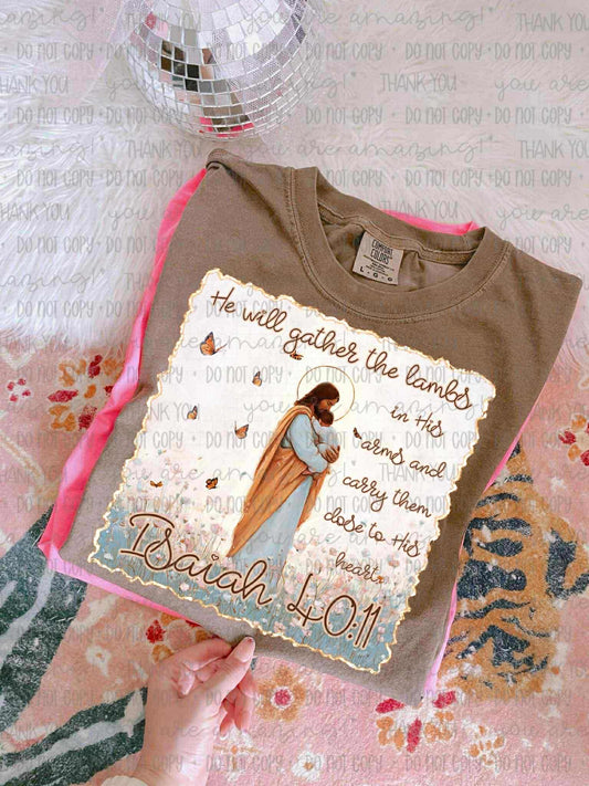 HE WILL GATHER THE LAMBS *OLLIE & CO. EXCLUSIVE* - DTF TRANSFER