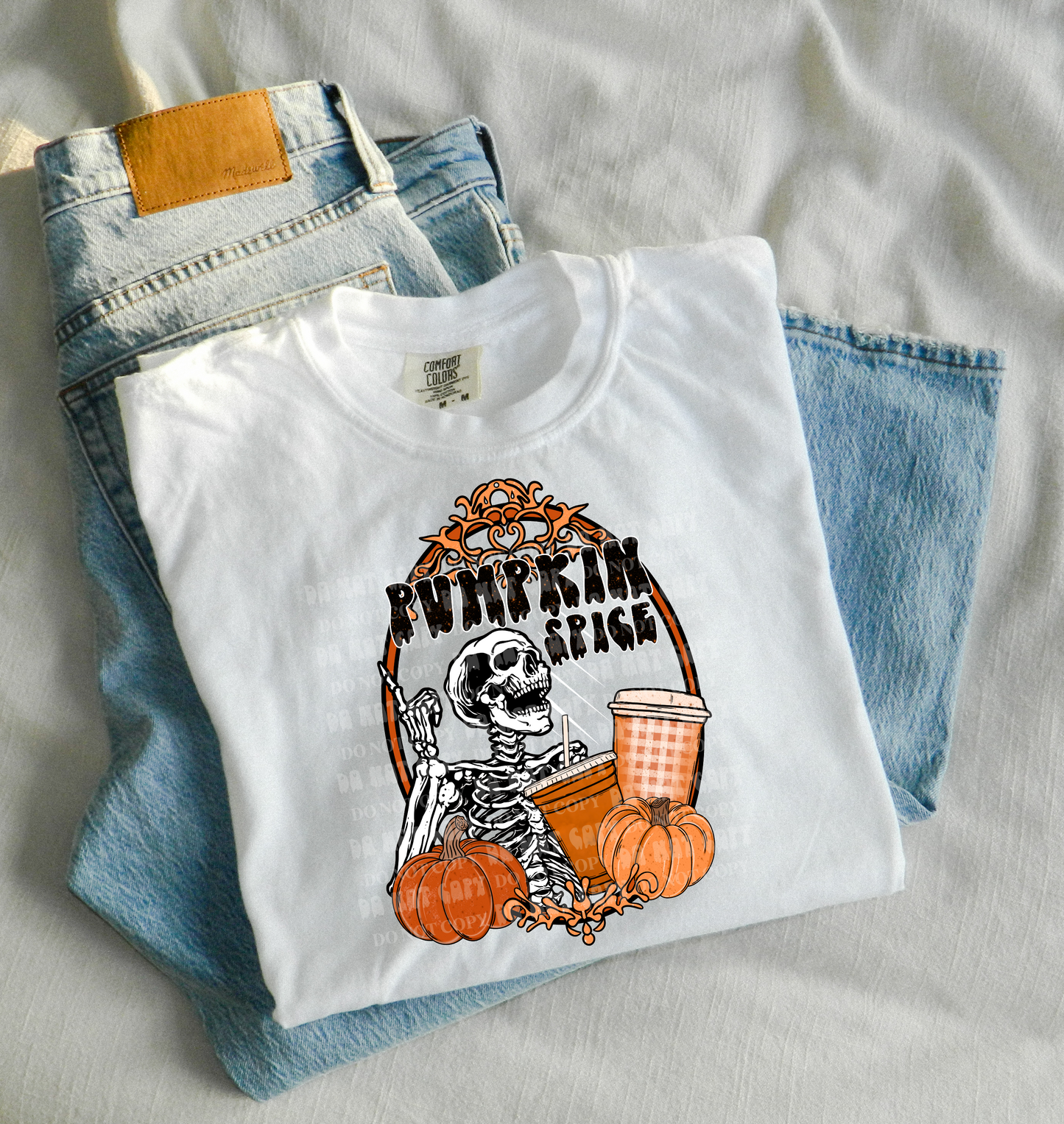 PUMPKIN SPICE SKELETON - DTF TRANSFER