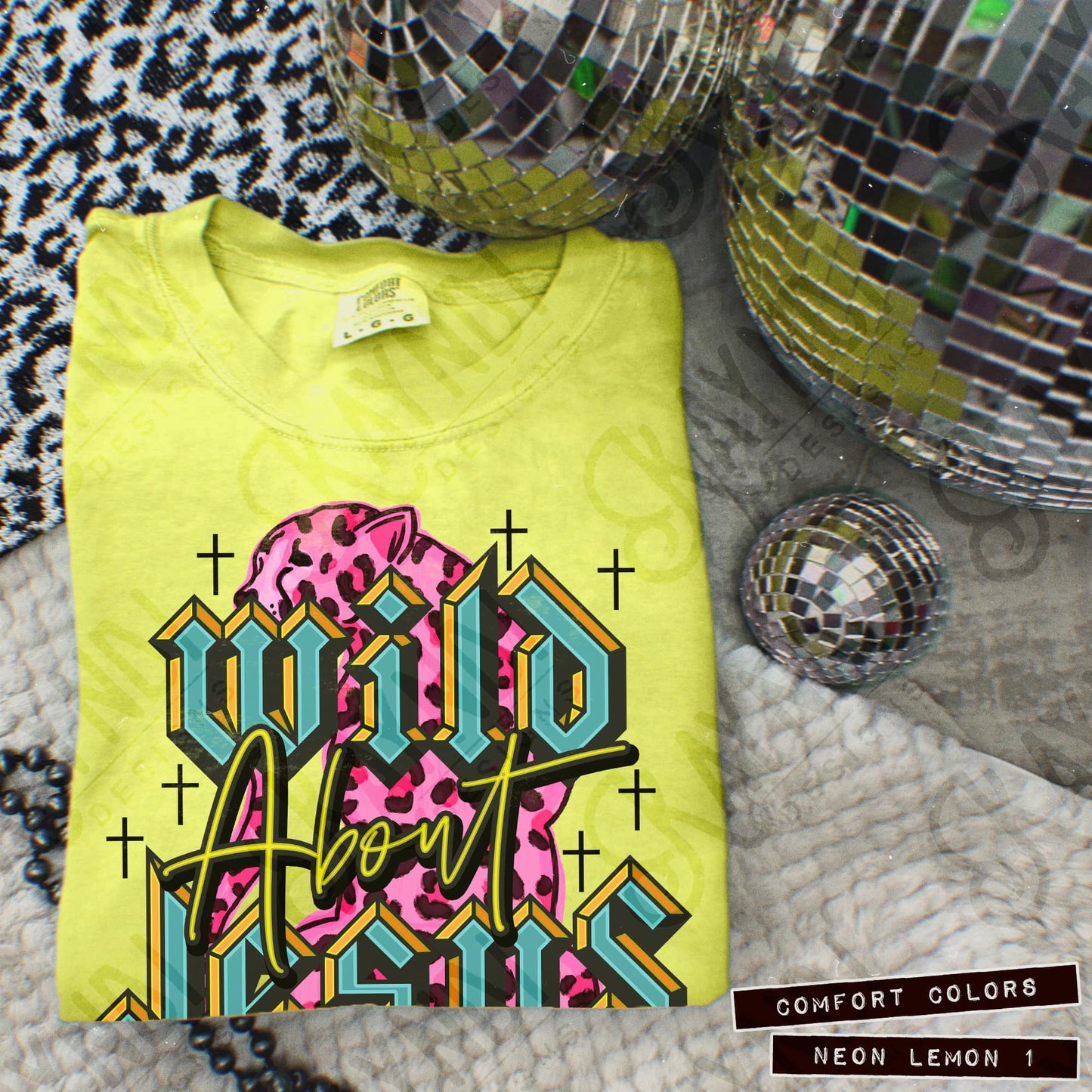 WILD ABOUT JESUS - TEAL TEXT - DTF TRANSFER
