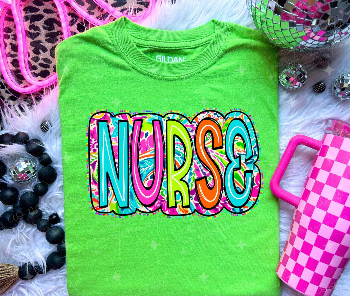 NURSE BRIGHT PAISLEY - DTF TRANSFER