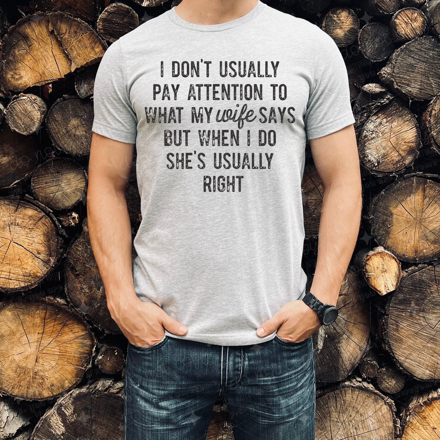 I DON'T USUALLY PAY ATTENTION - DTF TRANSFER