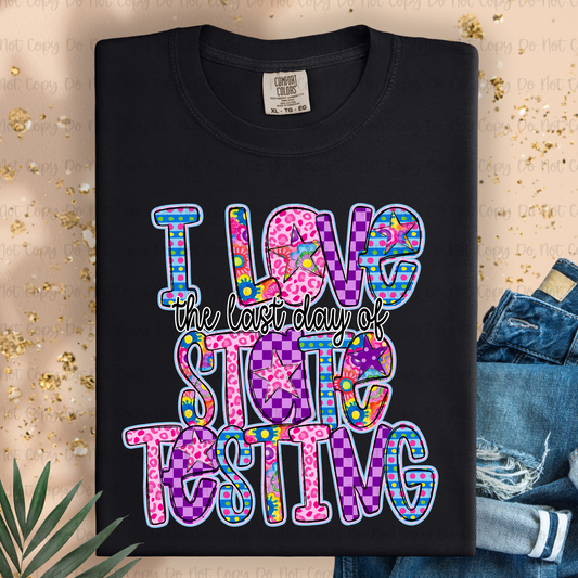 I LOVE THE LAST DAY OF STATE TESTING- DTF TRANSFER